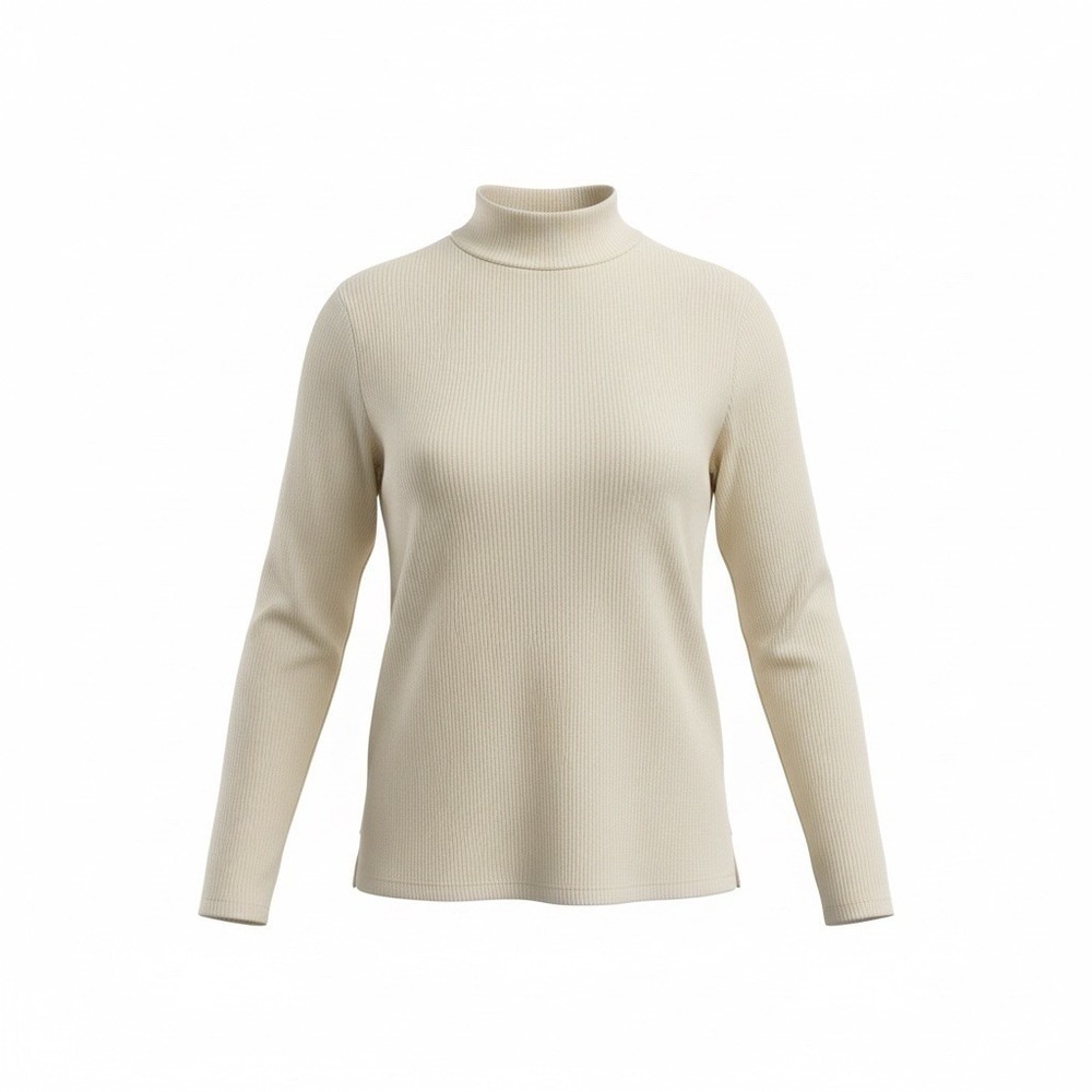Madewell Sweater Womens‎ Sz Lg Ivory Ribbed Turtle Neck Pullover Casual